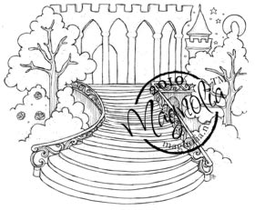 Magnolia Rubber Stamps - Castle Background*