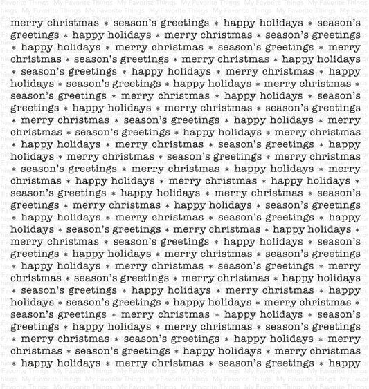 My Favorite Things - Christmas Greetings Background - BG149