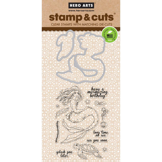Hero Arts - DC226 Mermaid Stamp & Cut set*