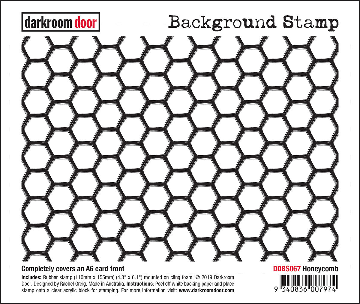 Darkroom Door - DDBS067 - Honeycomb Background Stamp - sold out