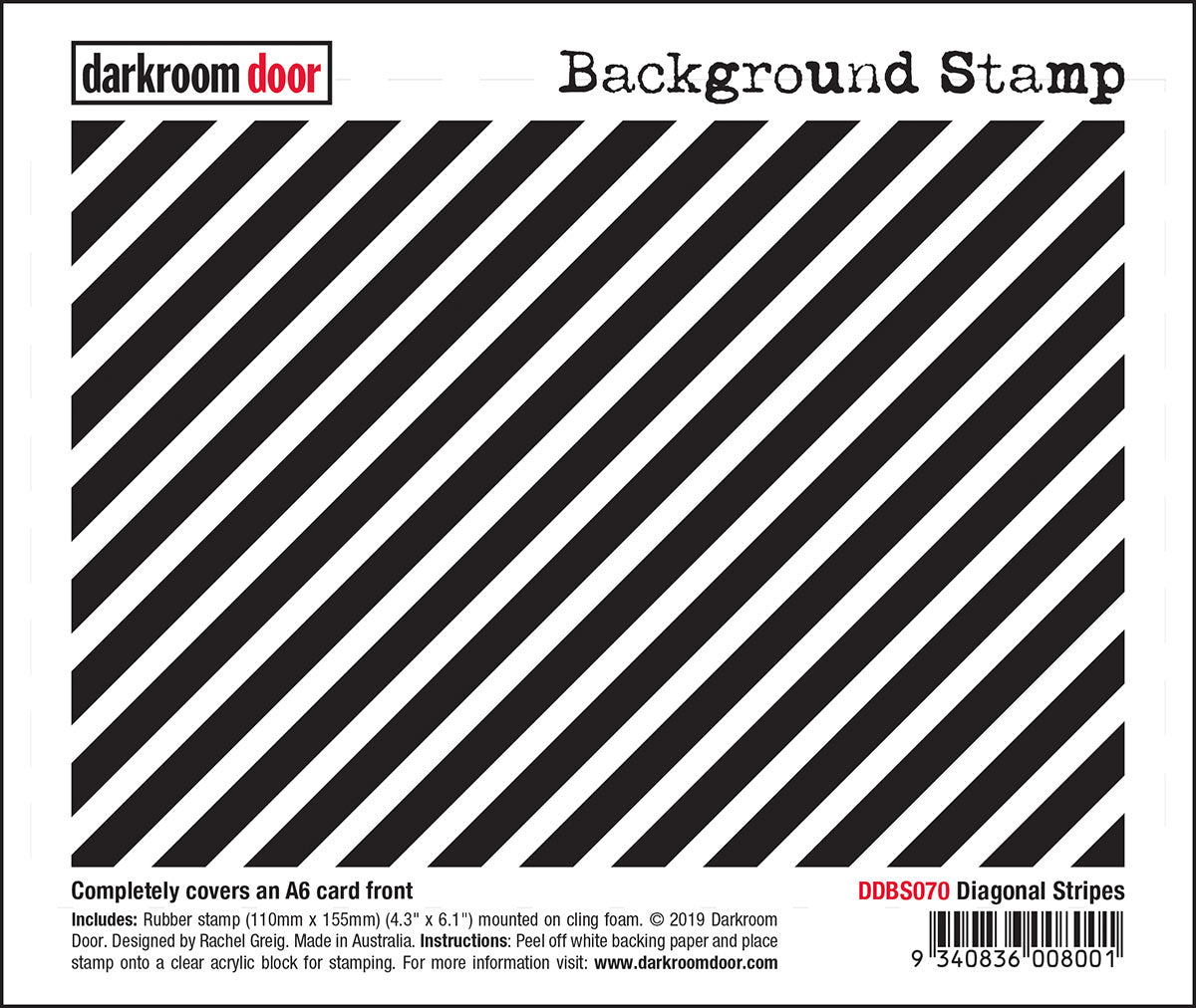 Darkroom Door - DDBS070 - Diagonal Stripes Background Stamp