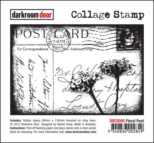 Darkroom Door Collage Stamp - DDCS005 Floral Post*