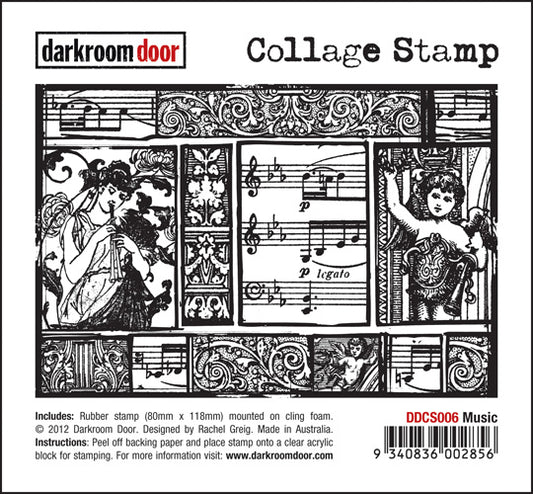 Darkroom Door Collage Stamp - DDCS006 Music*