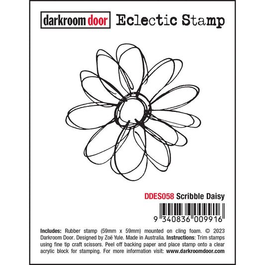 Darkroom Door Eclectic Stamp - DDES58 - Scribble Daisy - out of stock