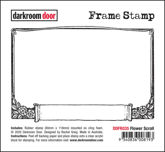 *Darkroom Door - DDFR035 - Frame Stamp - Floral Scroll*