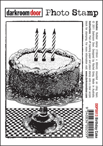 Darkroom Door DDPS013 Birthday Cake Photo Stamp