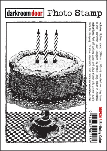 Darkroom Door DDPS013 Birthday Cake Photo Stamp*