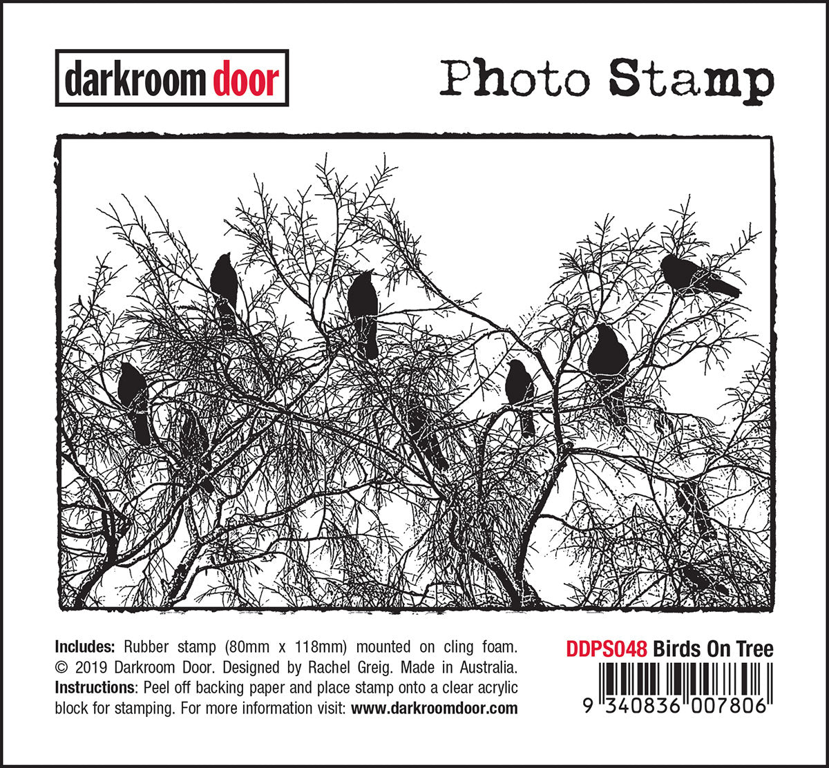 Darkroom Door - DDPS048 - Photo Stamp - Birds On Tree*