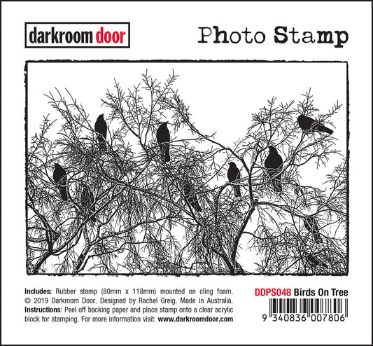 Darkroom Door - DDPS048 - Photo Stamp - Birds On Tree*