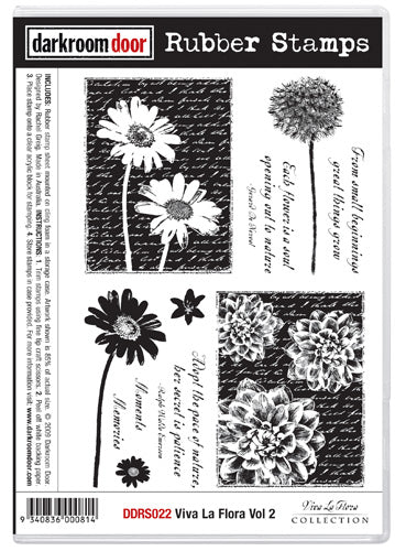 Darkroom Door DDRS022 Viva La Flora Vol 2 Rubber Stamp Set*