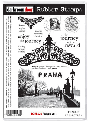 Darkroom Door DDRS029 Prague Vol 1 Rubber Stamp Set*