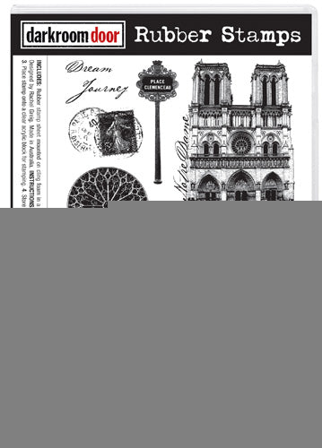 Darkroom Door DDRS052 Notre Dame Rubber Stamp Set*