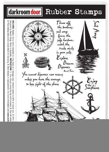 Darkroom Door DDRS077 Sailaway Rubber Stamp Set*