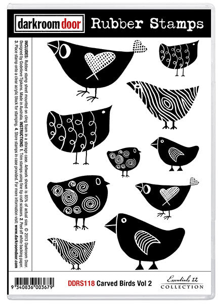 Darkroom Door Stamp Set - DDRS118 Carved Birds vol 2*