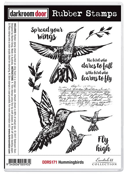 Darkroom Door Rubber Stamp Set - DDRS171 Hummingbirds