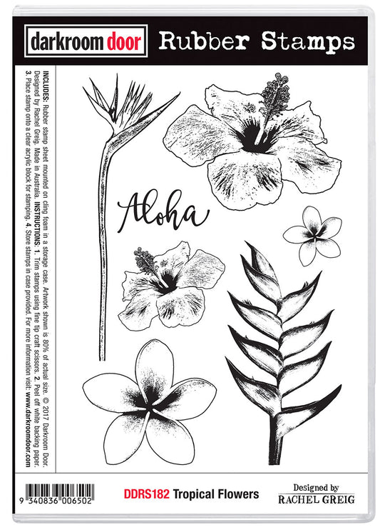 Darkroom Door Stamp Set - DDRS182 Tropical Flowers*