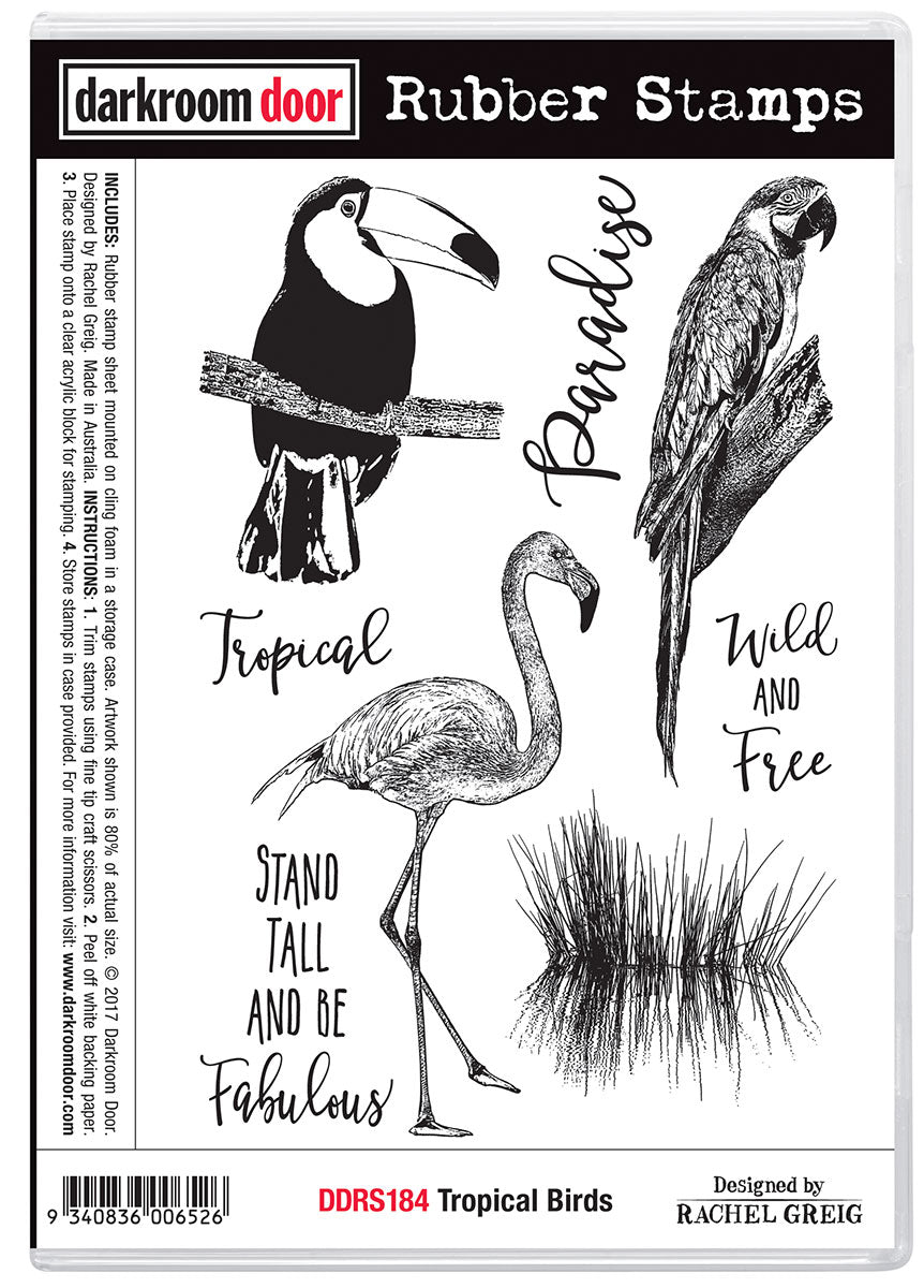 Darkroom Door Stamp Set - DDRS184 Tropical Birds