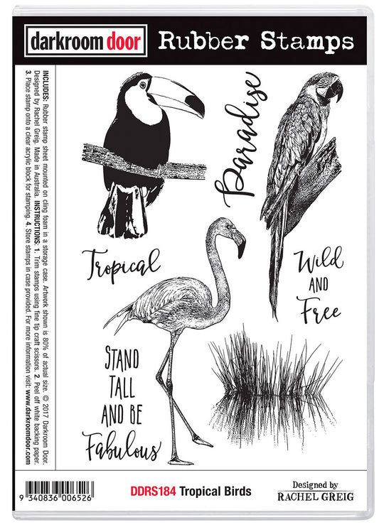 Darkroom Door Stamp Set - DDRS184 Tropical Birds*