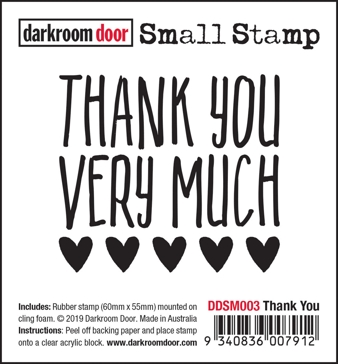 Darkroom Door - DDSM003 Small Stamp - Thank You*