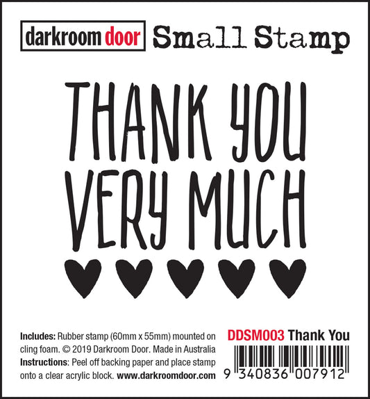 Darkroom Door - DDSM003 Small Stamp - Thank You*