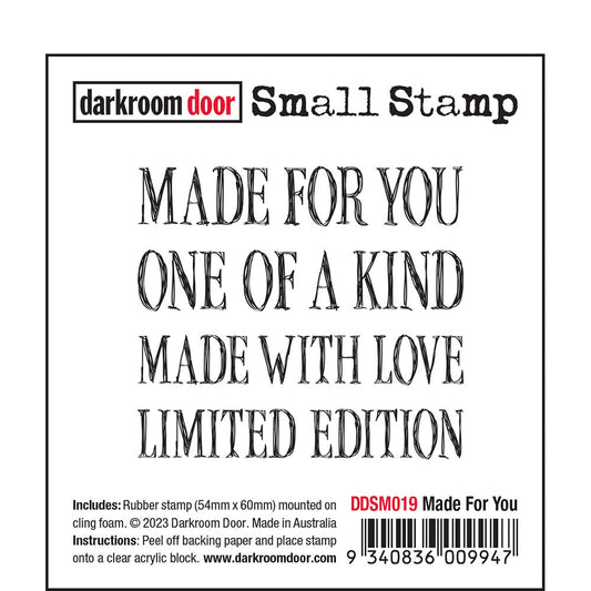 Darkroom Door Small Stamp - DDSM019 - Made For You