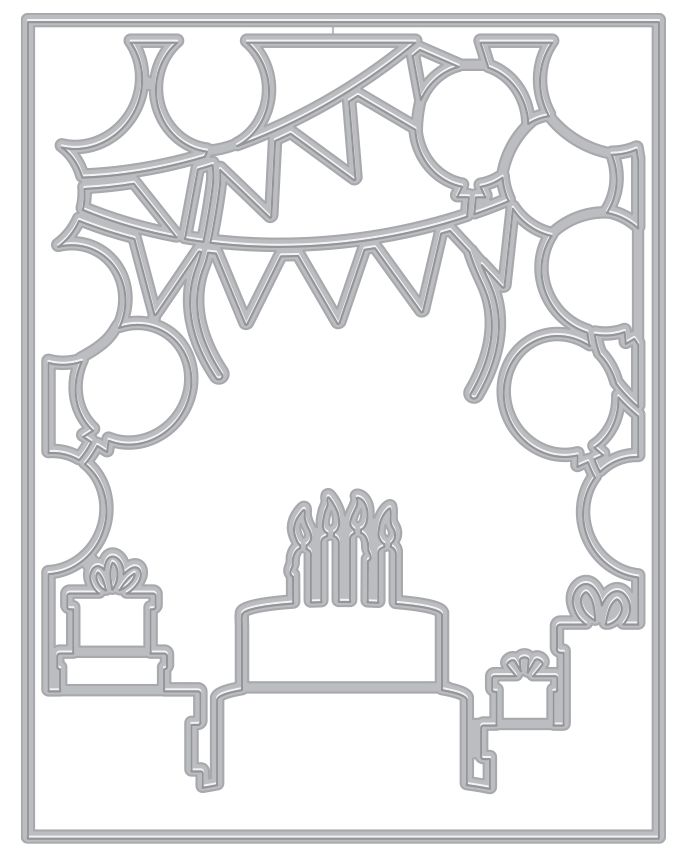 Hero Arts - DI903 Birthday Border Fancy Die with Frame*