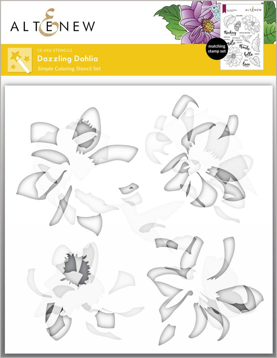 Altenew - Dazzling Dahlia Simple Colouring Stencil