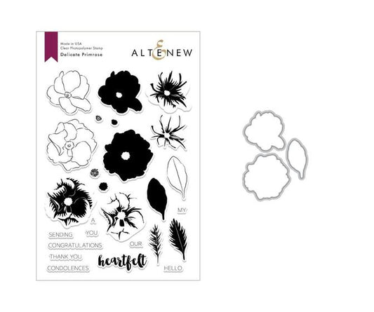 Altenew - Delicate Primrose Stamp & Die Bundle - out of stock*