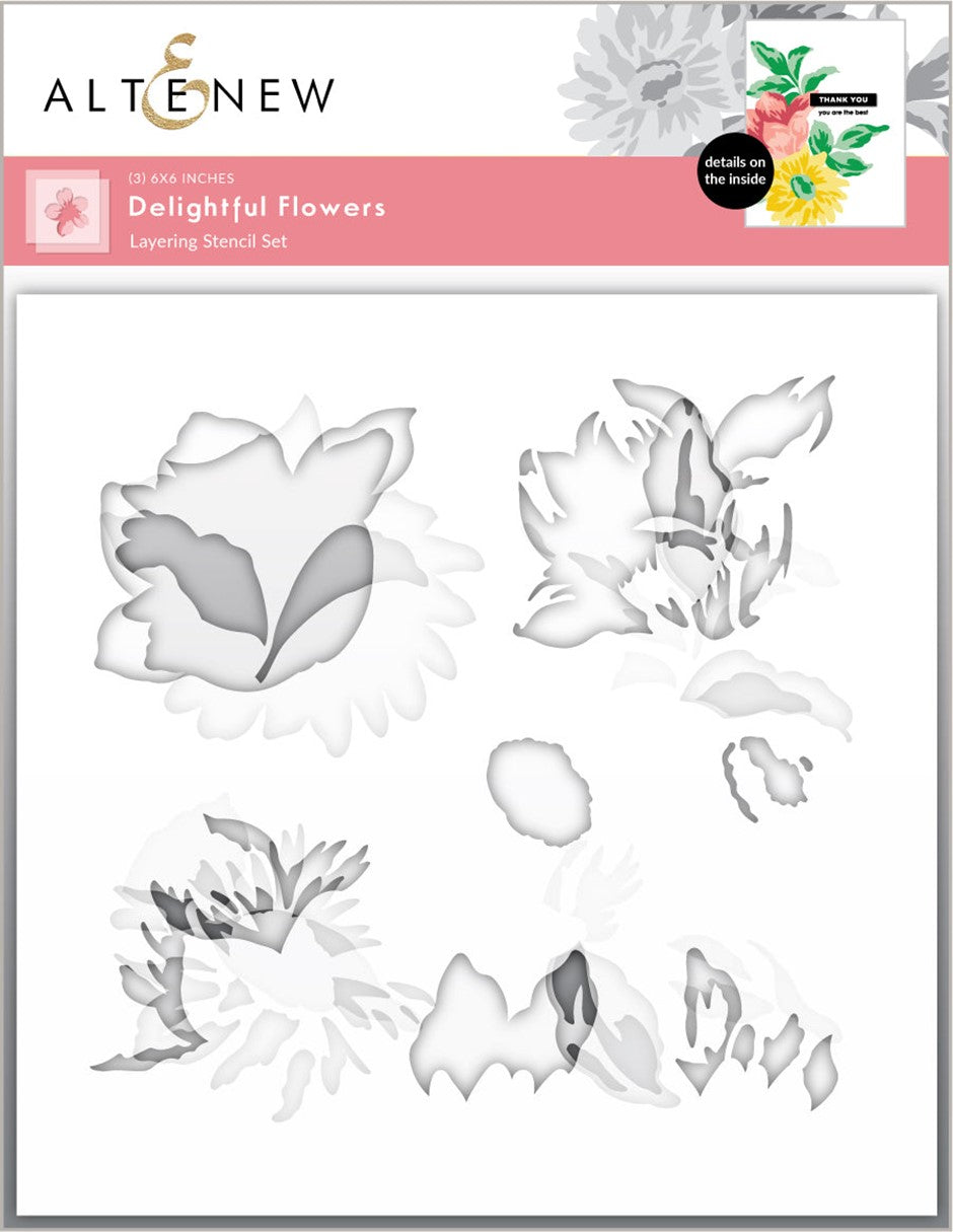 Altenew - Delightful Flowers Layering Stencil set