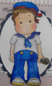 Magnolia Rubber Stamps - Edwin with Binoculars*