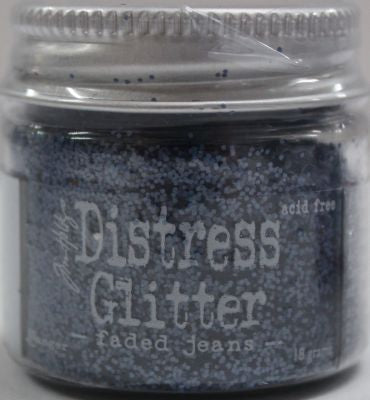 Distress Glitter - Faded Jeans