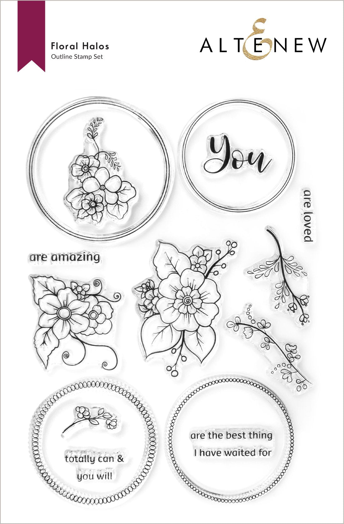 Altenew - Floral Halos (stamp & die set) - sold out