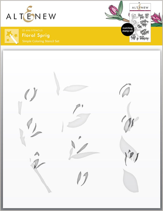 Altenew - Floral Sprig Simple Colouring Stencil 2 in 1