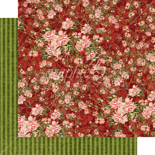 Graphic45 G4501691 Burgundy Blossoms 12x12 paper