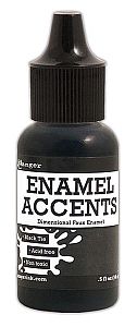 Enamel Accents - Black Tie - 1 only