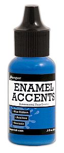 Enamel Accents - Blue Ribbon