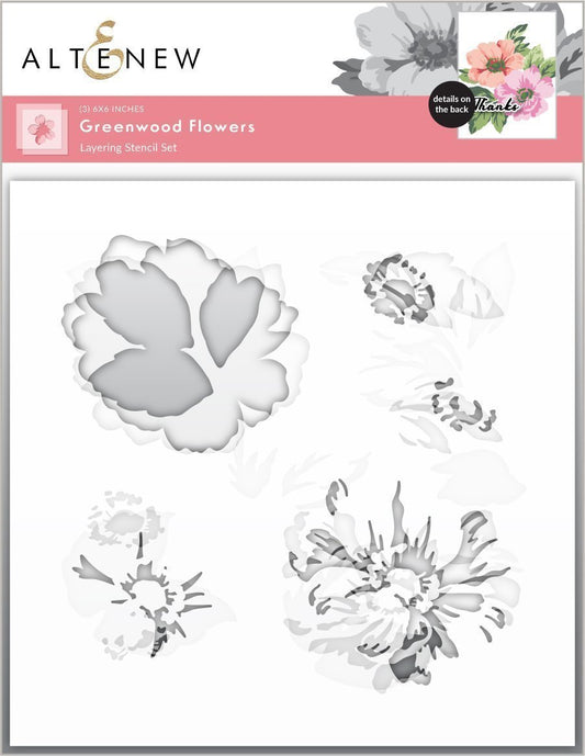 Altenew - Greenwood Flowers Stencil (3in1)