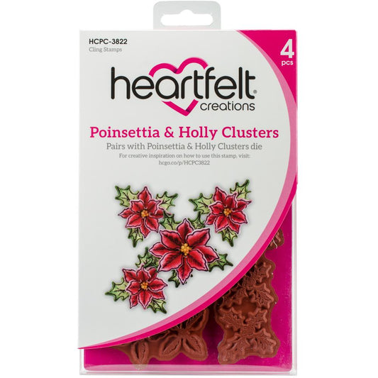 Heartfelt Creations - Poinsettia and Holly 1" to 4"..