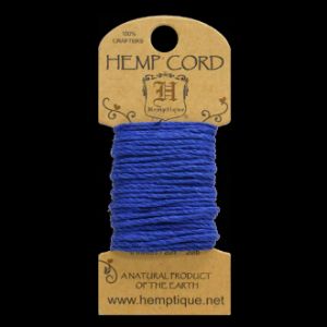 HMC20BLU 20lbs Hemp Cord Mini Card (6.1m) - Blue