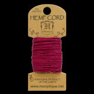 HMC20DKPK 20lbs Hemp Cord Mini Card (6.1m) - Dark Pink