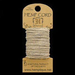HMC20NAT 20lbs Hemp Cord Mini Card (6.1m) - Natural