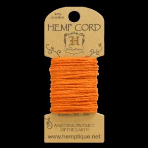 HMC20ORG 20lbs Hemp Cord Mini Card (6.1m) - Orange
