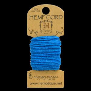 HMC20TUR 20lbs Hemp Cord Mini Card (6.1m) - Turquoise