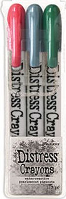 Tim Holtz Distress Holiday Pearl Crayon Set 1