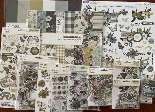 Simple Stories - Weathered Garden Paper Kit