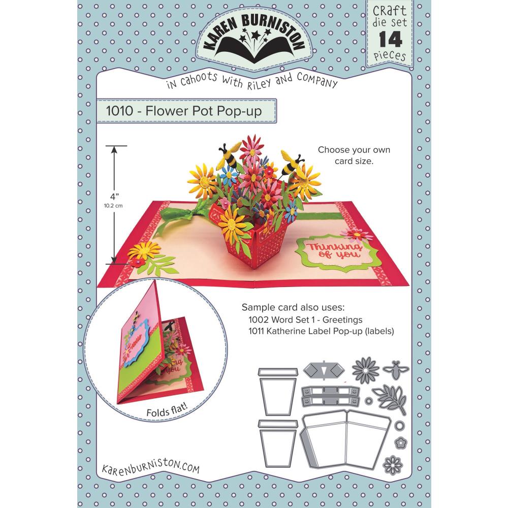 Karen Burniston - KBR1010 Flowerpot Popup die set.. -out of stock