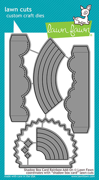 Lawn Fawn - LF1974 Shadow Box Card Rainbow Add-on die set - out of stock