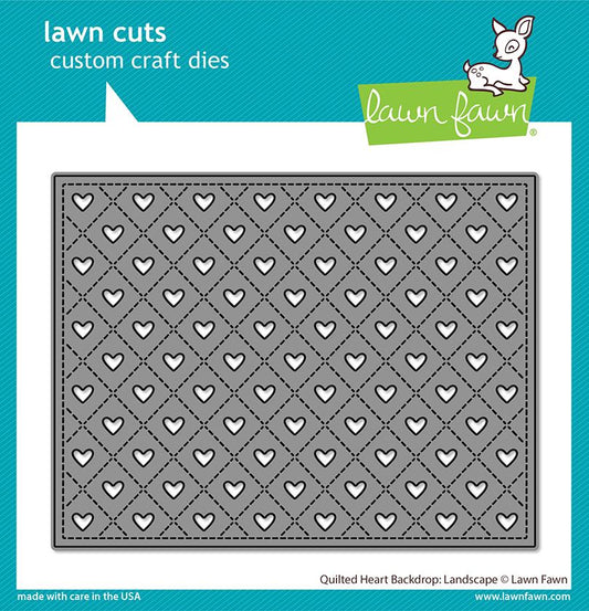 Lawn Fawn - LF2738 Quilted Heart Backdrop Landscape die