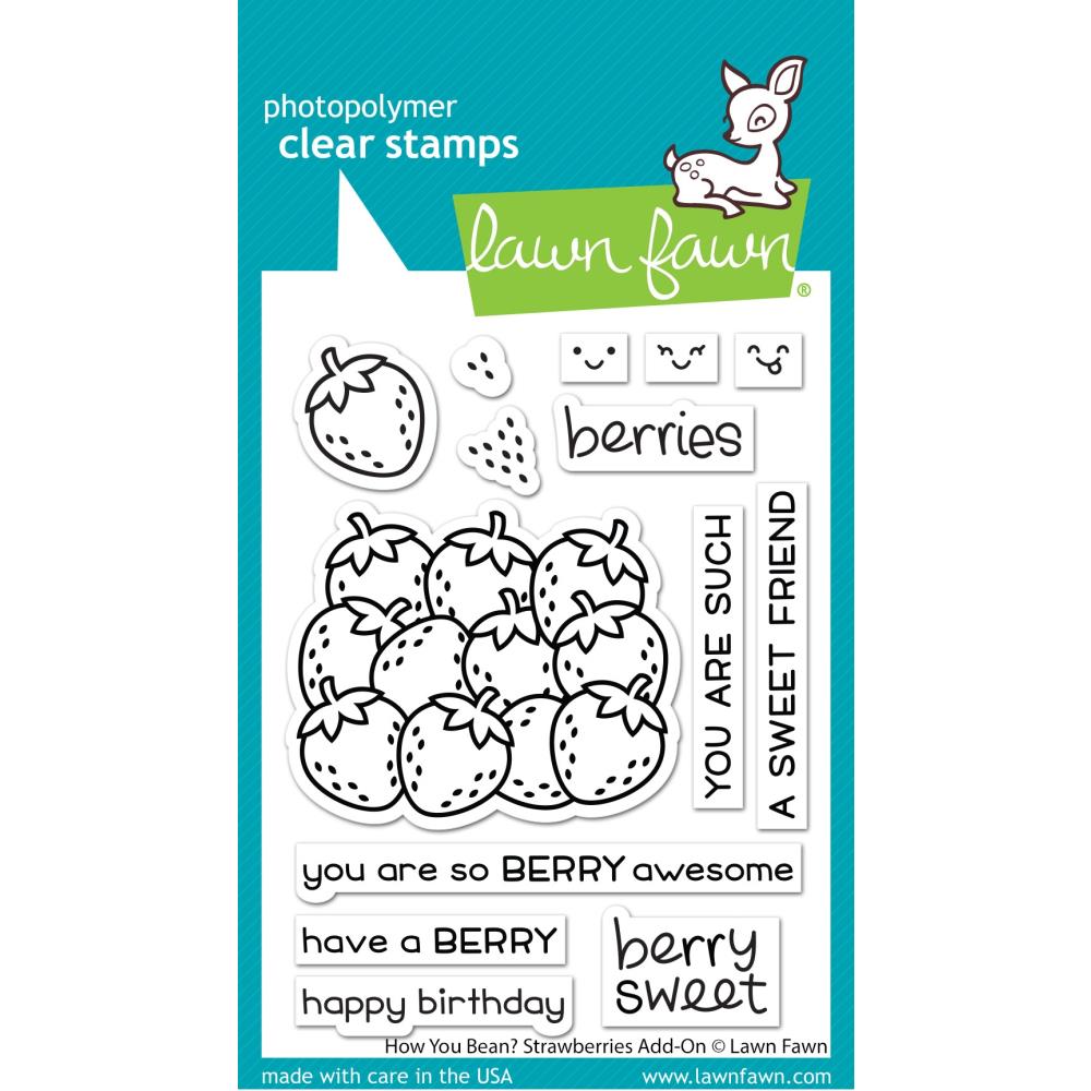 Lawn Fawn - LF2766/LF2767 How You Bean? Strawberries - Add on - (stamp & die set)…….