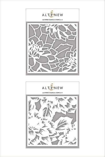 Altenew Layered Dahlia A&B Stencil Bundle.. - out of stock